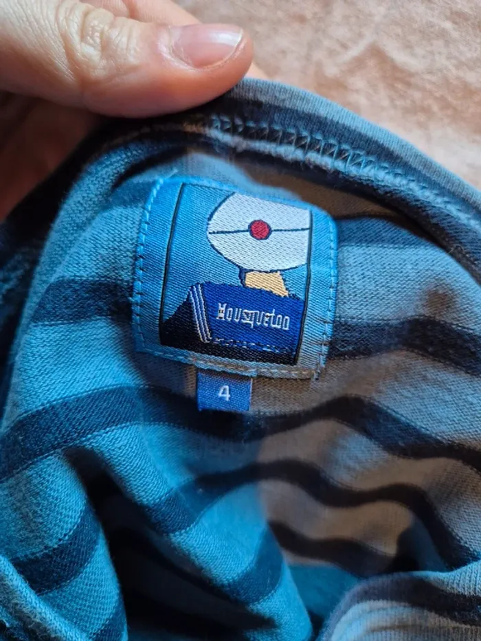 Pull bleu ligné - photo numéro 4