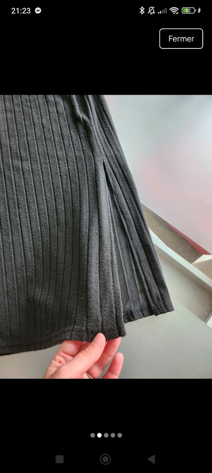 🌸Jupe longue plissée noire Taille Unique🌸 - photo numéro 5
