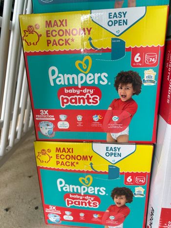 2 packs Pampers baby dry  pantst6