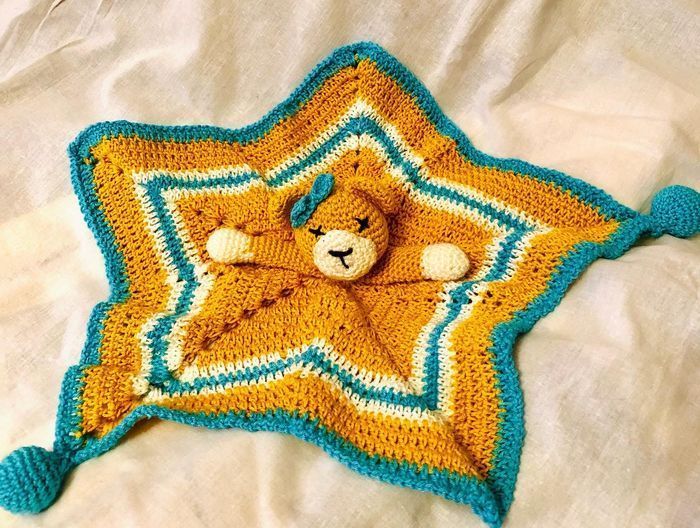 Doudou fait main « Ourson fille »