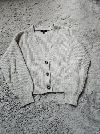 Gilet cardigan à boutons gris