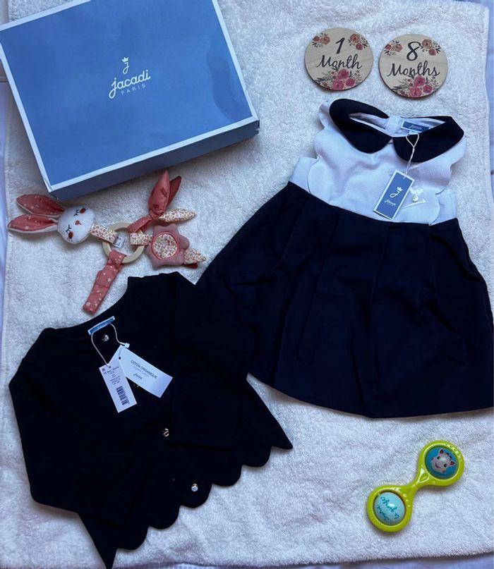 Ensemble cardigan + Robe Jacadi 18 mois