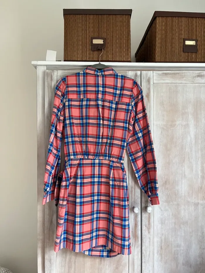 Robe portefeuille fermé à carreaux t.36 - photo numéro 2