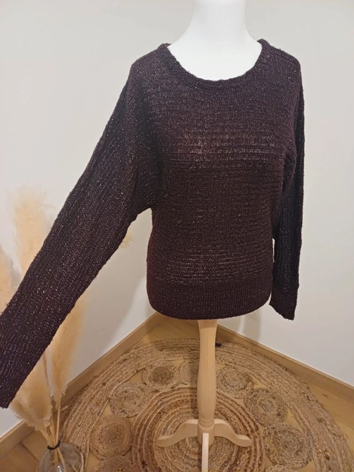 Pull violet pailleté Lady Blush taille M 38 - photo numéro 7