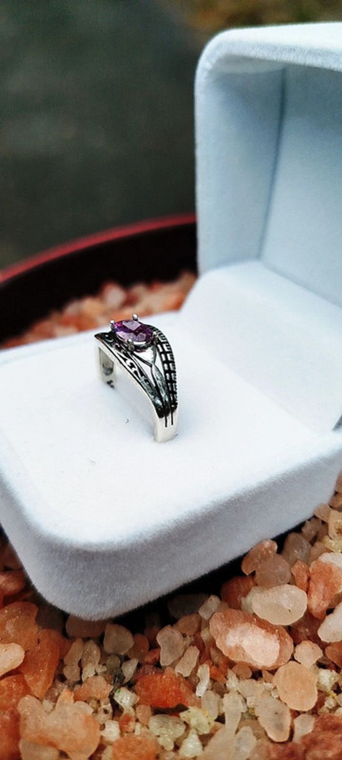 Œil d’Améthyste💫Bague Protectrice en Argent Énergisé - photo numéro 5