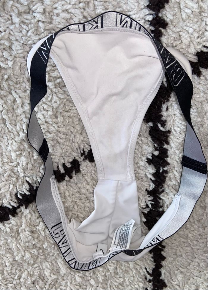 Tanga bas de maillot de bain blanc et noir s Calvin Klein - photo numéro 5