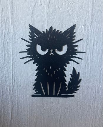 Art Mural Chat Ebouriffé