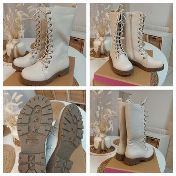 Jolie paire de bottes avec zip beige pointure 32 neuves avec étiquettes 🏷