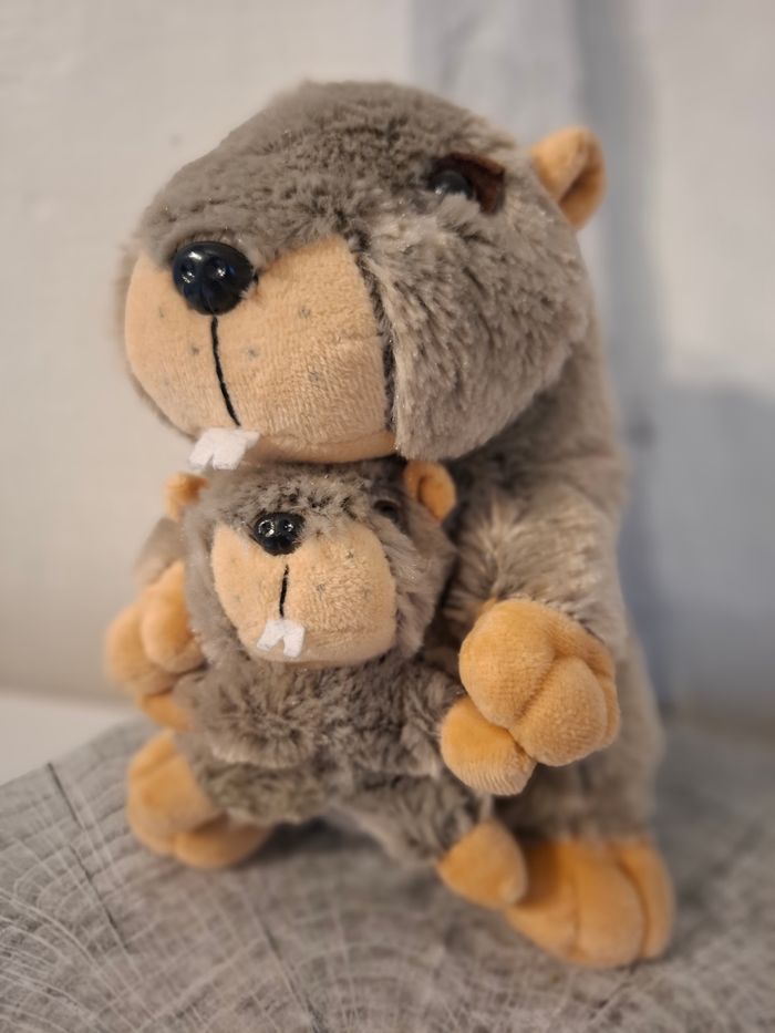 Peluche famille marmotte - photo numéro 2