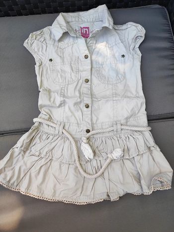 Robe tunique beige style saharienne