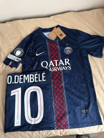 Maillot PSG 2025/2026 Ousmane Dembele Badge UEFA Taille S