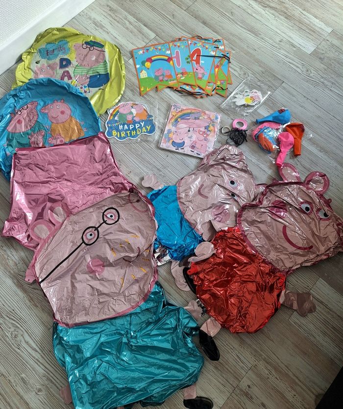 Lot décoration anniversaire Peppa Pig