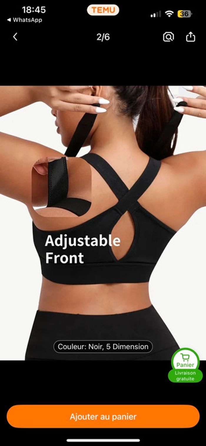 Brassière de sport neuve - photo numéro 3