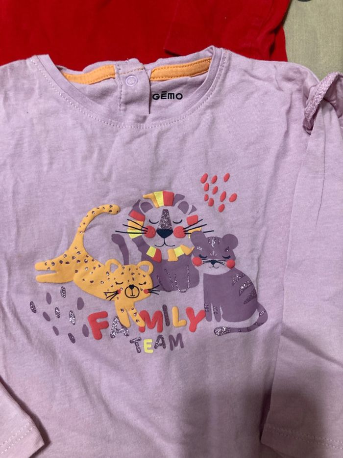 Lot de 5 tee shirt manches longues bébé fille - photo numéro 5