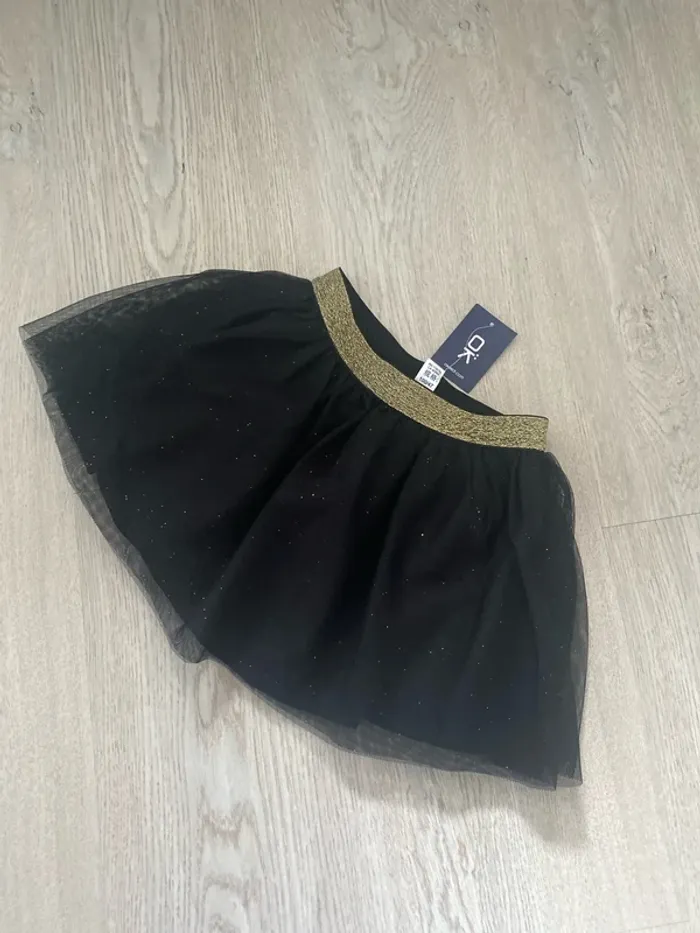 Jupe Okaidi pour fête et cérémonie noir 3 ans Neuve