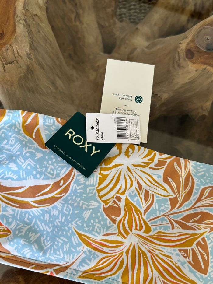 Haut de maillot de bain Roxy une bretelle bleu fleur - photo numéro 3