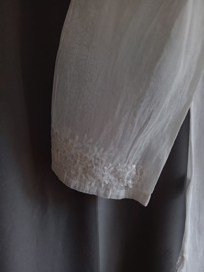 Robe tunique blanche transparente - photo numéro 4