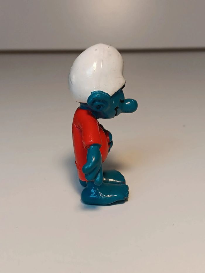 Figurine vintage 1982 Schtroumpf dormeur schleich peyo W.germany - photo numéro 2