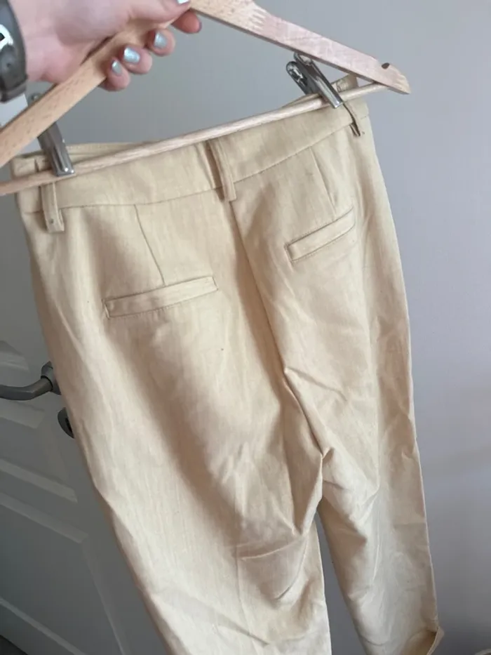 Pantalon droit jaune beurre - photo numéro 2