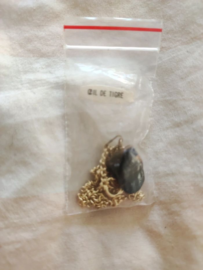 Collier pierre oeil de tigre - photo numéro 6