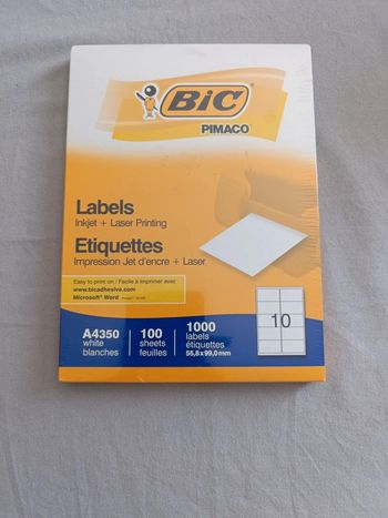 Bic Pimaco - Étiquettes impression jet d'encre et laser