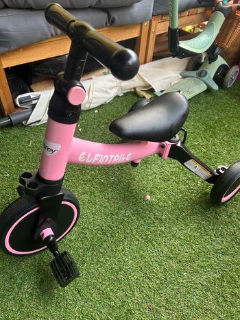 Draisienne/tricicle électrique elfintrike rose