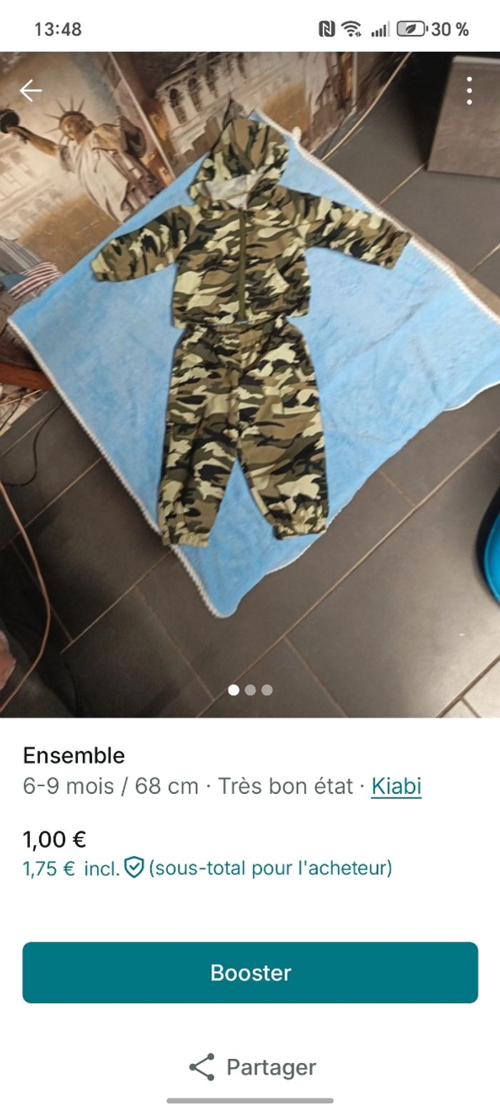 Ensemble garçon 6/9mois