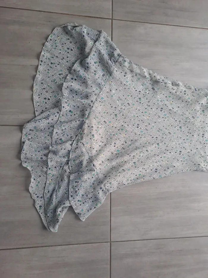 Robe midi à volant gris Taille 40 - photo numéro 2