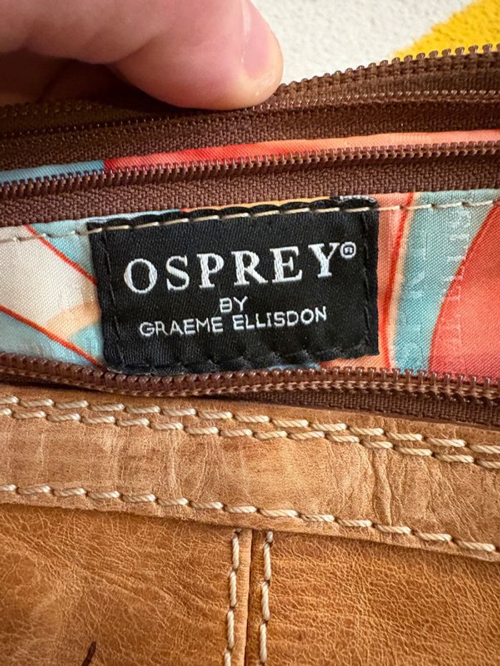 Sac à main en cuir Osprey couleur marron clair - photo numéro 5