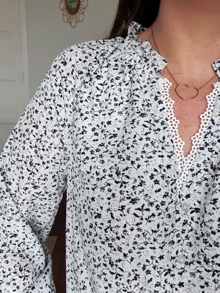 Blouse fluide fleurie Annecy Taille S - photo numéro 4