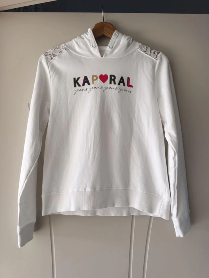 sweat blanc Kaporal