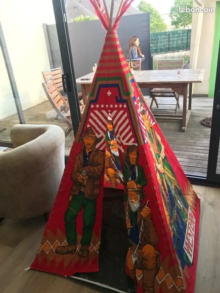 Tipi indien tente enfant mundia de 1979 rétro vintage excellent état - photo numéro 7