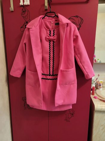 Ensemble 3 pièces manteau robe et son leggings 10 ans