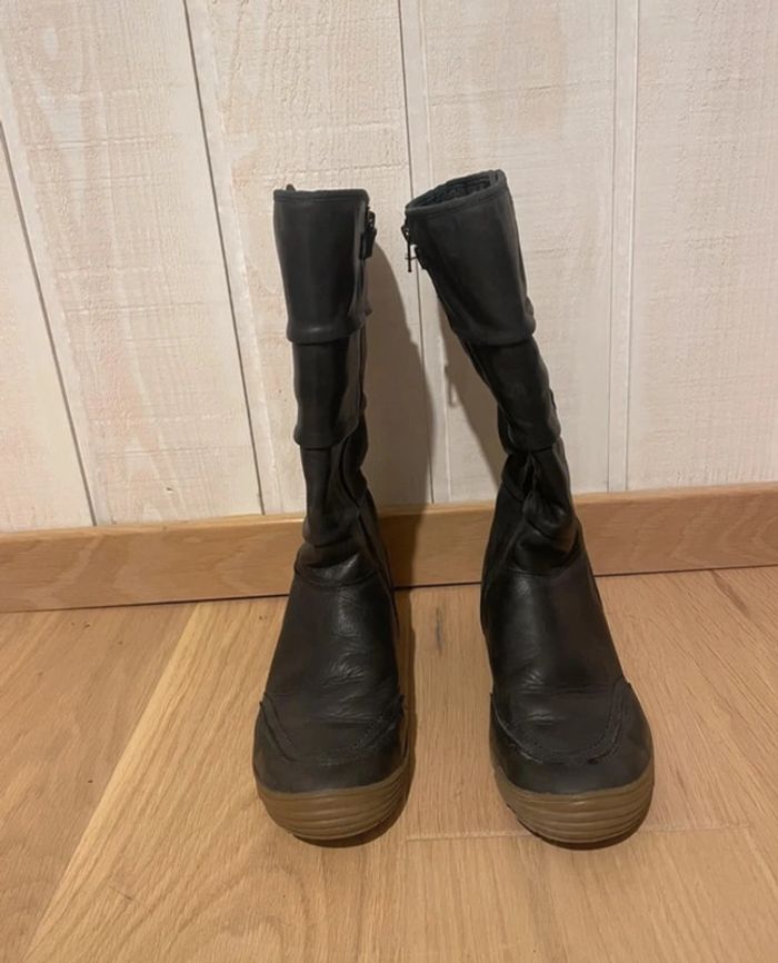 Bottes cuir marine - GEOX - P38 - photo numéro 4