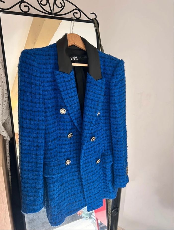 Veste bleue blazer - photo numéro 4