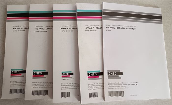 Lot Complet CNED Histoire Géographie Collège 3ème Cours, Corrigés et devoirs - photo numéro 2