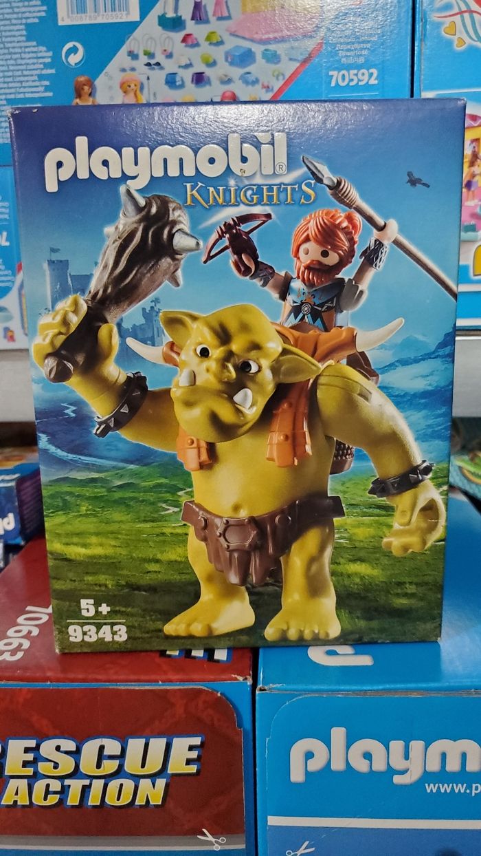 Playmobil 9343 - Troll géant et Soldat Nain.