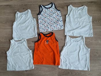 Lot de 6 débardeurs garçon taille 3-4 ans