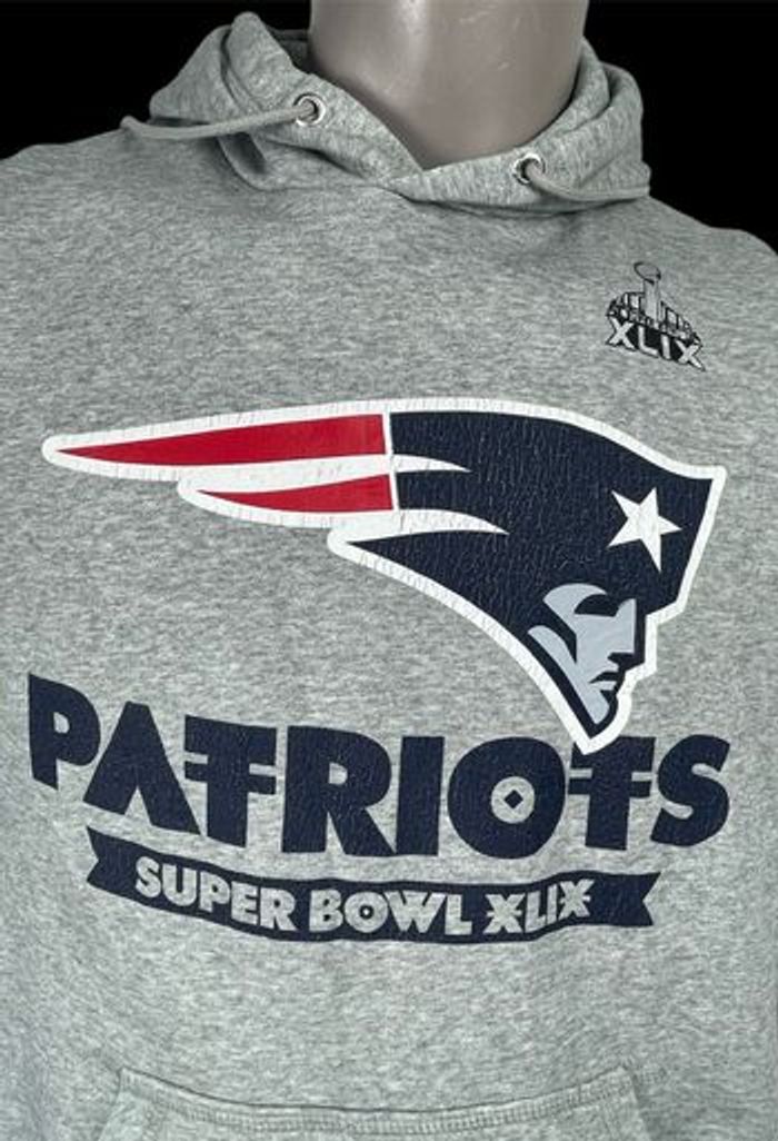 Sweat à capuche Nike NFL New Super Bowl gris homme L - Hoodie sport, streetwear, football US Pull - photo numéro 3