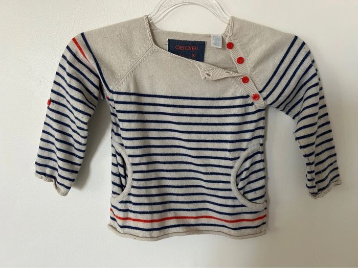 Pull Marinière Obaïbi taille 3 ans en très bon état