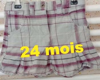 Jupe grise et violette  Kid  Kanaï Taille  24 mois
