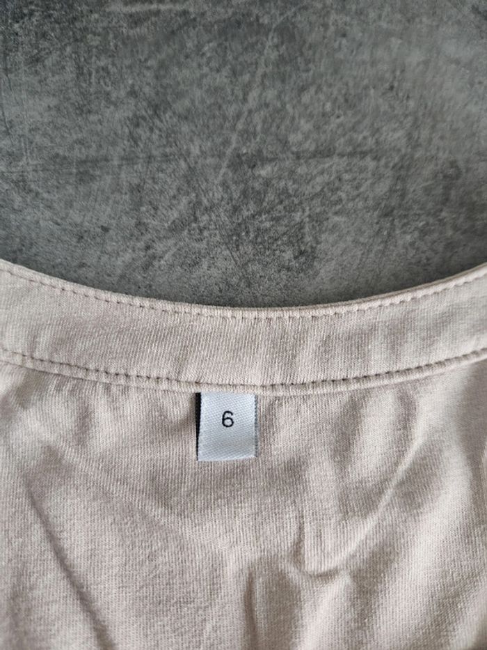 Mini robe tunique coupe évasée femme - Taille 6 (46 / XXXL) - Ecru - photo numéro 2