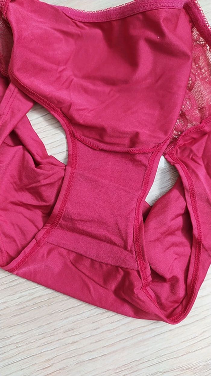 Ensemble caraco + culotte rouge sexy 36/38 - photo numéro 10