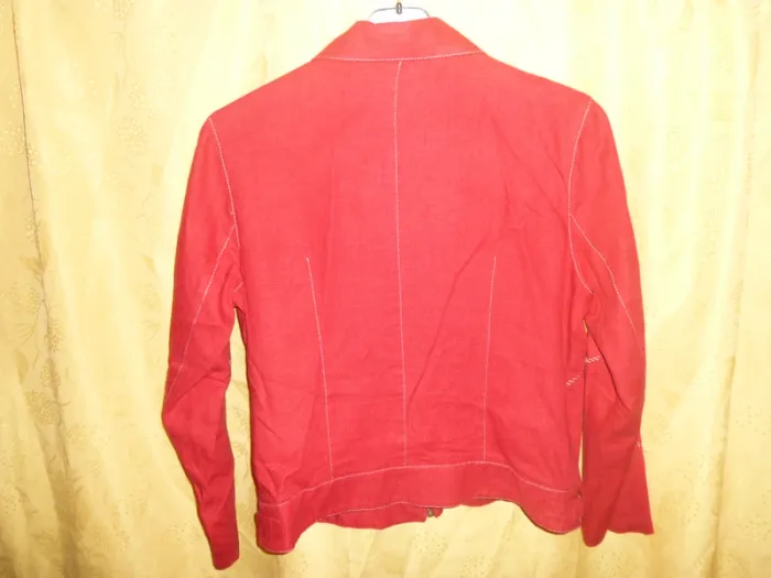 ensemble veste pantacourt rouge affinites armand thierry 42 - photo numéro 3