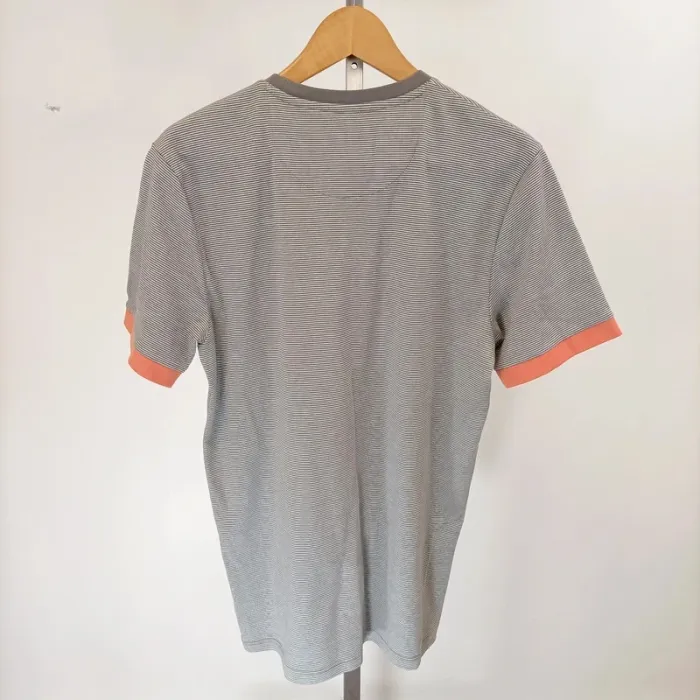 Tshirt à rayures blanches et grises neuf, taille M 100% coton été A344 - photo numéro 2