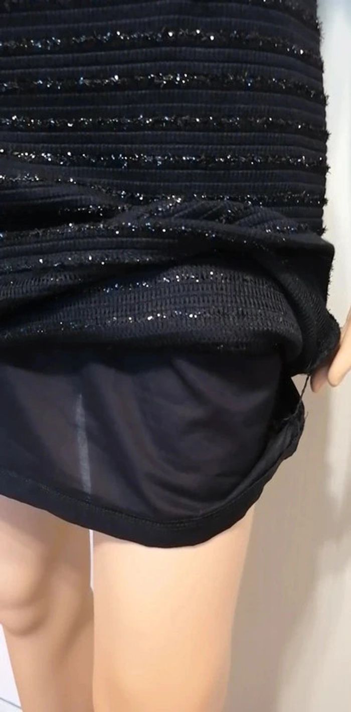 Robe et son boléro intégré noir pailleté S état neuf - photo numéro 12