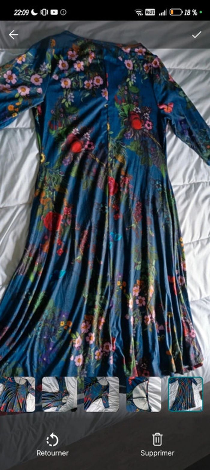 Robe femme XL 42 motif papillon manches longues - photo numéro 9