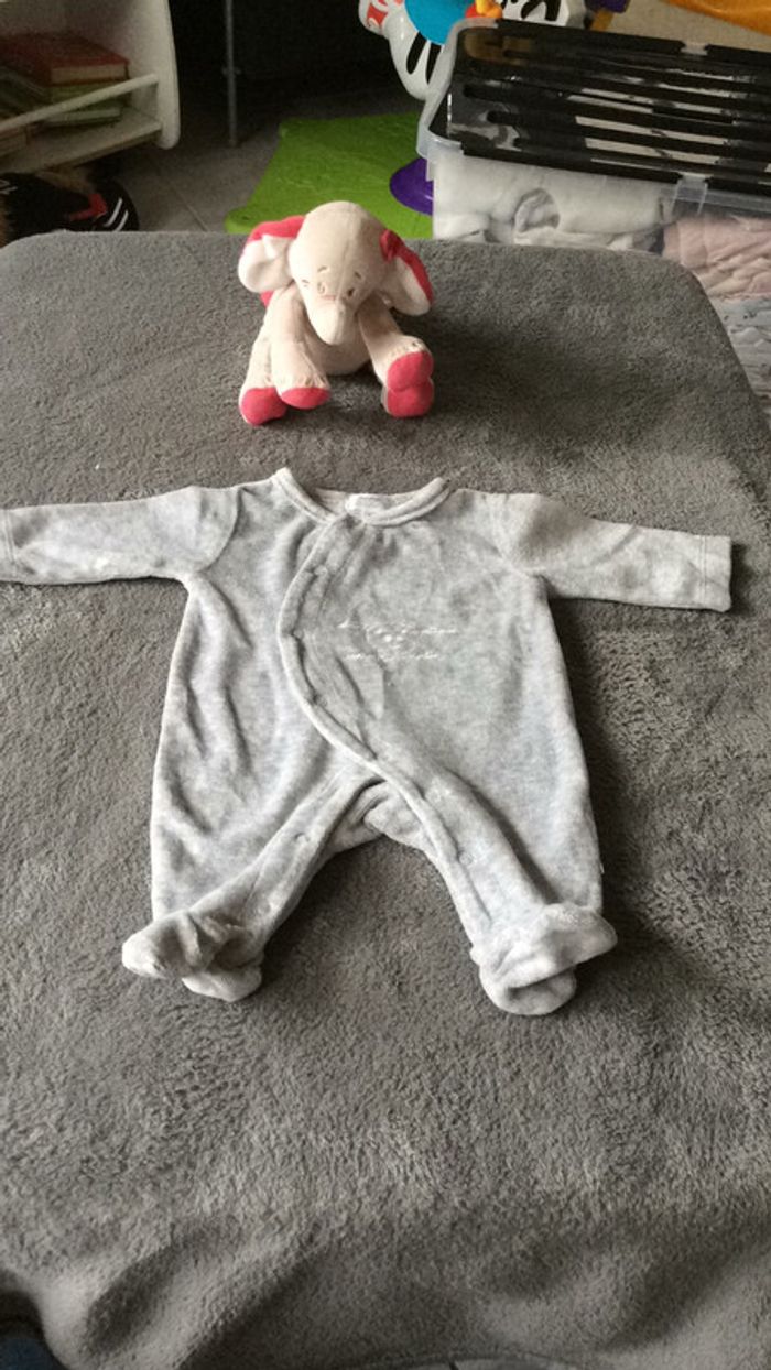 Pyjama velours gris