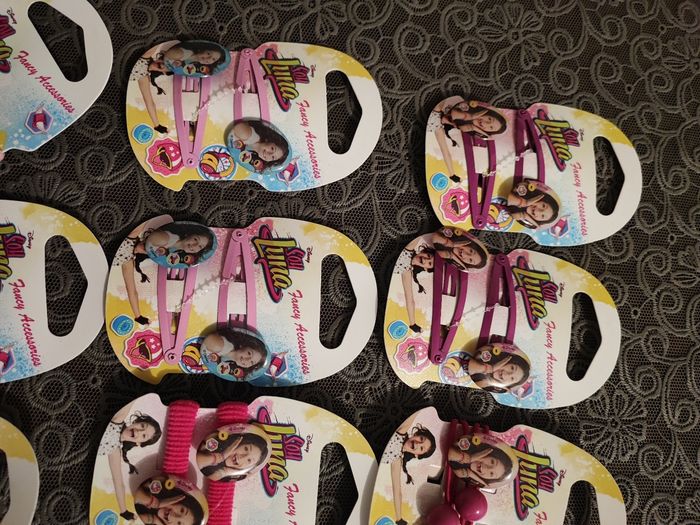 Lot de 12 paquets de 2 pinces et élastique fille Disney