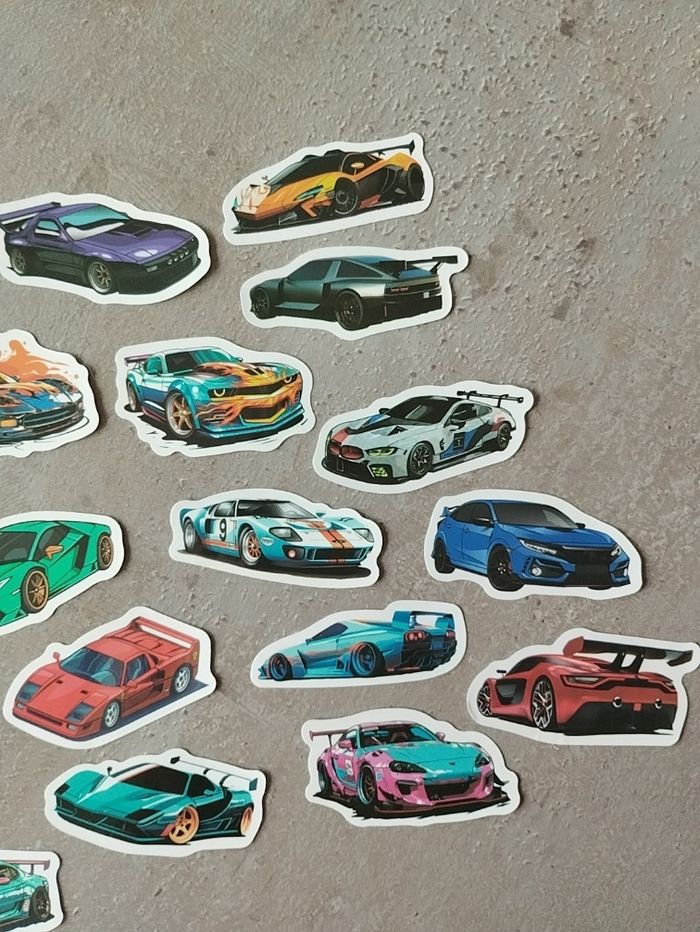 Lot X20  stickers autocollants voitures de luxes - photo numéro 3